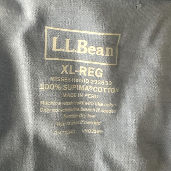 LL Bean Womens Open Pleated Cardigan XL  Supima Cotton Blue Corp Core Preppy - Picture 7 of 10